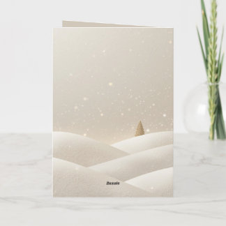 Stiller Schnee, sanfter Glanz;Minimalistische eleg Feiertagskarte