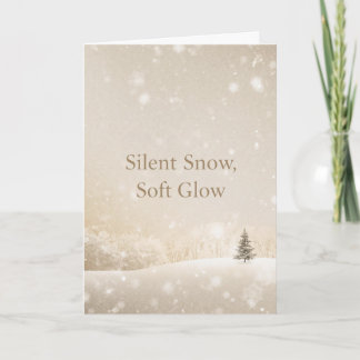 Stiller Schnee, sanfter Glanz;Minimalistische eleg Feiertagskarte
