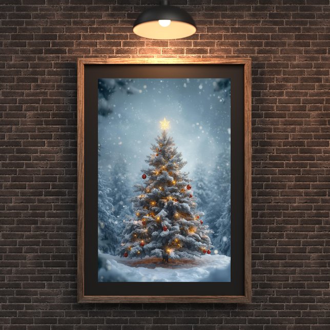 Stiller Schnee Weihnachtsbaum Poster (Von Creator hochgeladen)