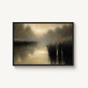 Stiller Teich bei Morgendämmerung Wandkunstposter Poster