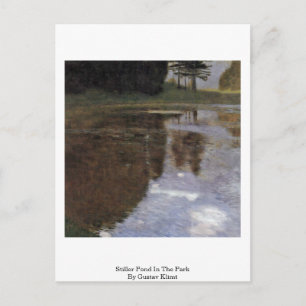 Stiller Teich im Park von Gustav Klimt Postkarte