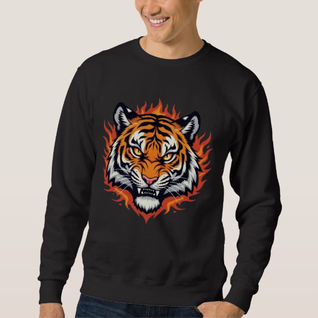 Stiller Tiger – Präzision und Kraft Sweatshirt (Vorderseite)