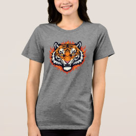 Stiller Tiger – Präzision und Kraft Tri-Blend Shirt