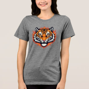 Stiller Tiger – Präzision und Kraft Tri-Blend Shirt