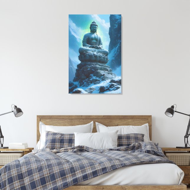 Stiller Wächter der Gipfel Leinwanddruck (Insitu (Schlafzimmer))