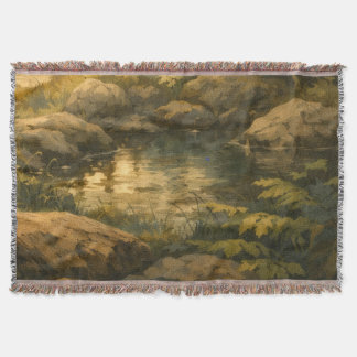 Stiller Waldboden | Malerisches Wurfdeckchen Decke