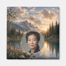 Stiller Wasser Memorial-Foto-Magnet | Personalisie