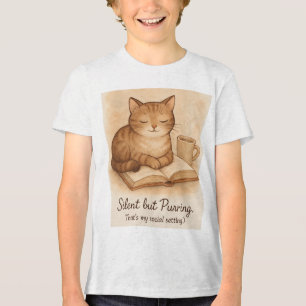 Stilles aber Schnurrendes Katze-T-Shirt Tri-Blend Shirt
