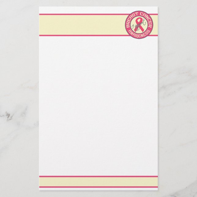 Stilles Brustkrebs-Bewusstsein - anpassen Briefpapier (Vorderseite)