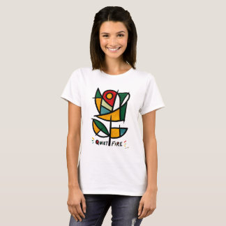 Stilles Grünes Rosen-Tribal-Totem-Geometrisches Ku T-Shirt