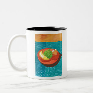 Stilles Leben - Früchte auf der Platte Zweifarbige Tasse
