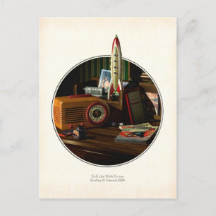 Stilles Leben mit zukünftiger Postkarte