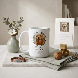 Stilles Luxus 2-Foto-Haustier-Gedenk-Tribut Kaffeetasse