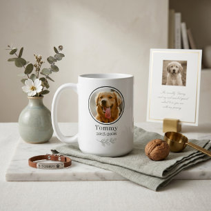 Stilles Luxus 2-Foto-Haustier-Gedenk-Tribut Kaffeetasse