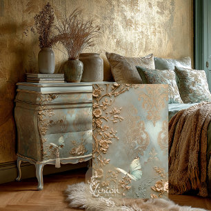 Stilles Sehnen Barock Schmetterling Florale Ranken Seidenpapier