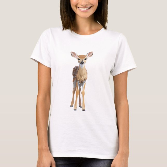 Stilles Wald Reh T-Shirt (Vorderseite)