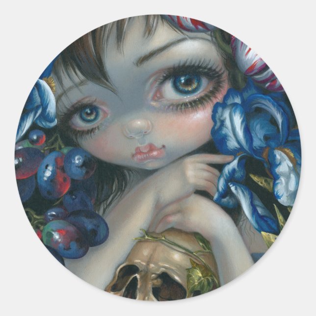 "Stilleven VII: Bloesem"-Aufkleber Runder Aufkleber (Vorderseite)