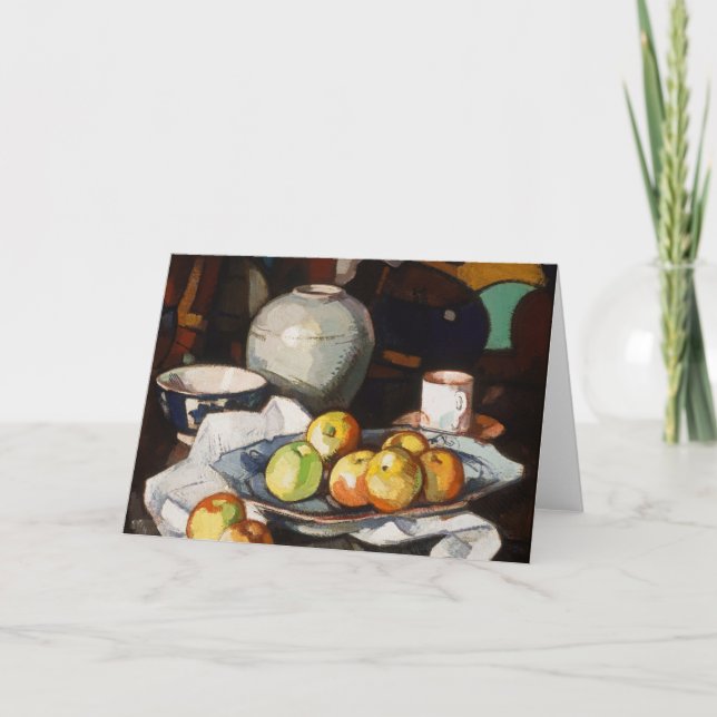 Stillleben, Äpfel und Jar | Samuel John Peploe Karte (Vorderseite)