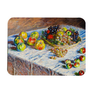 Stillleben - Äpfel und Trauben Claude Monet Magnet