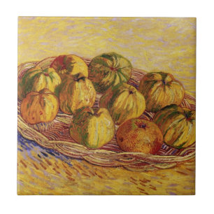 Stillleben, Äpfelkörbe von Vincent van Gogh Fliese