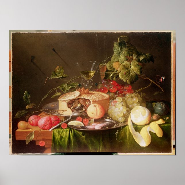 Stillleben bei Obst Poster (Vorne)