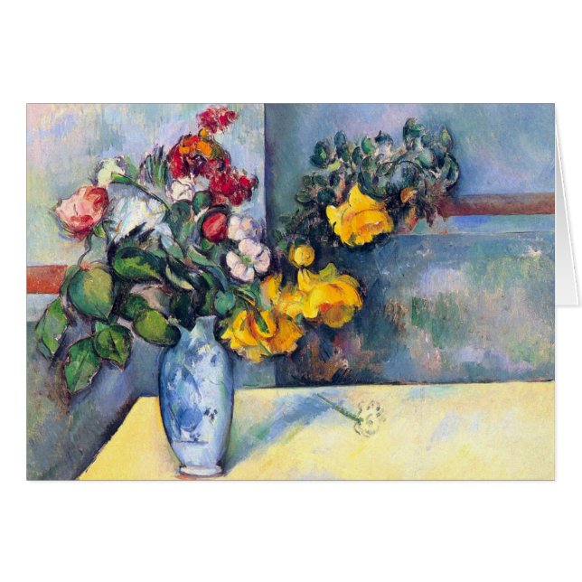 Stillleben Blume in einer Vase von Paul Cezanne (Vorderseite (Horizontal))