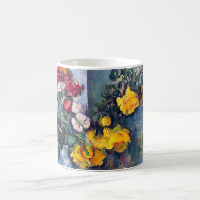 Stillleben Blume in einer Vase von Paul Cezanne Kaffeetasse (Mittel)