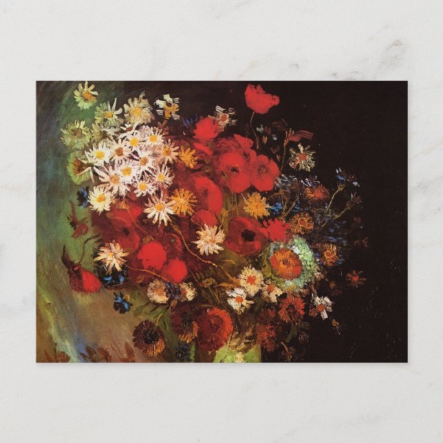 Stillleben Blume in einer Vase von Vincent van Gog Postkarte (Vorderseite)
