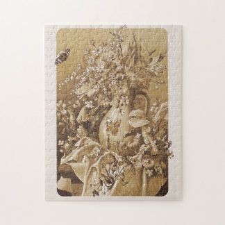 Stillleben Blume Stück Sepia Nostalgie Puzzle