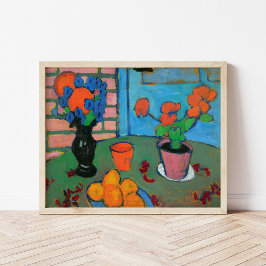 Stillleben Blume und Orangen | von Jawlensky Poster