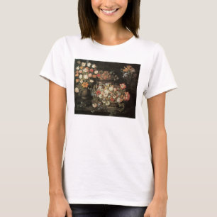 Stillleben Blume, Vintages Blumenbarock T-Shirt