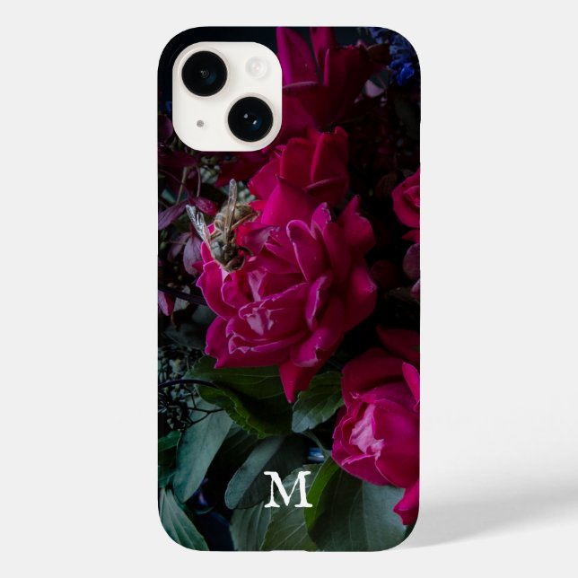 Stillleben-Blumenfoto mit Monogramm Case-Mate iPhone Hülle (Rückseite)
