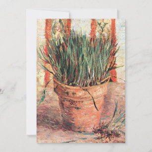 Stillleben-Blumentopf mit Schnittlauch von Vincent Einladung