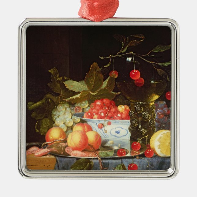 Stillleben der Frucht Ornament Aus Metall (Vorne)