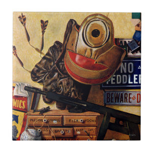 Stillleben der Jungen-Spielwaren Fliese