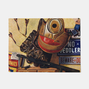 Stillleben der Jungen-Spielwaren Fußmatte