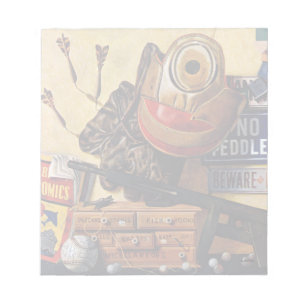 Stillleben der Jungen-Spielwaren Notizblock