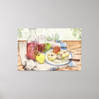 Stillleben der Obst- und Weinmalerei Leinwanddruck