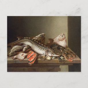 Stillleben des Fisches Postkarte