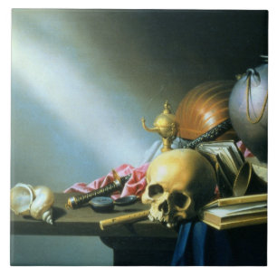 Stillleben: Eine Allegorie der Eitelkeiten Fliese