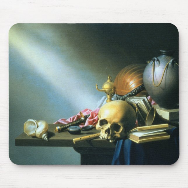 Stillleben: Eine Allegorie der Eitelkeiten Mousepad (Vorne)