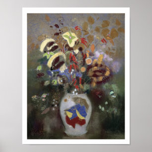 Stillleben einer Vase aus Blume (pastellfarben auf Poster