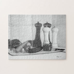 Stillleben Gemälde auf der Tafel Puzzle