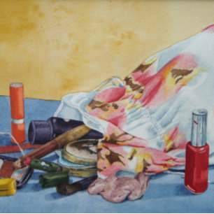 Stillleben Gemälde Retro-Make-up Tasche Puzzle