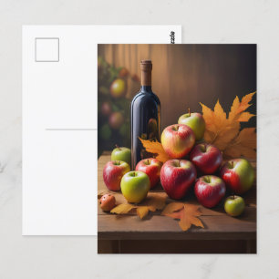 Stillleben, Herbstrückgang, Postkarte