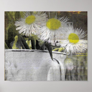 Stillleben Hübsch rosa Blume im Teacup Poster