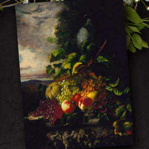 Stillleben im Herbst mit Urn und Obst Seidenpapier