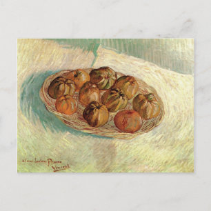 Stillleben Korb mit Äpfeln Van Gogh Fine Art Postkarte