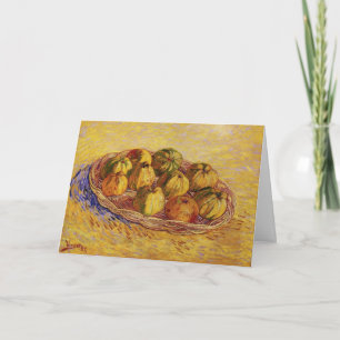 Stillleben, Korb mit Äpfeln von Vincent van Gogh Karte
