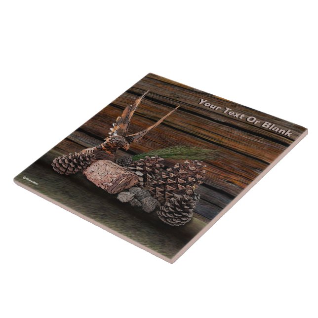 Stillleben mit Adler Fliese (Seite)